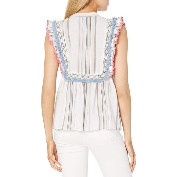 Ella Moss Women's Natalia Babydoll Styled Sleeveless Top Size S - Picture 2 of 6